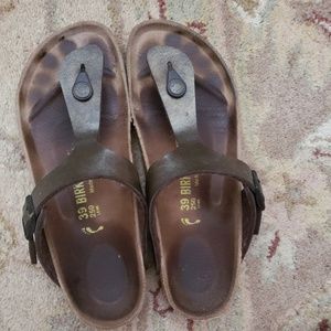 Birkenstock Gizeh Metallic Brown